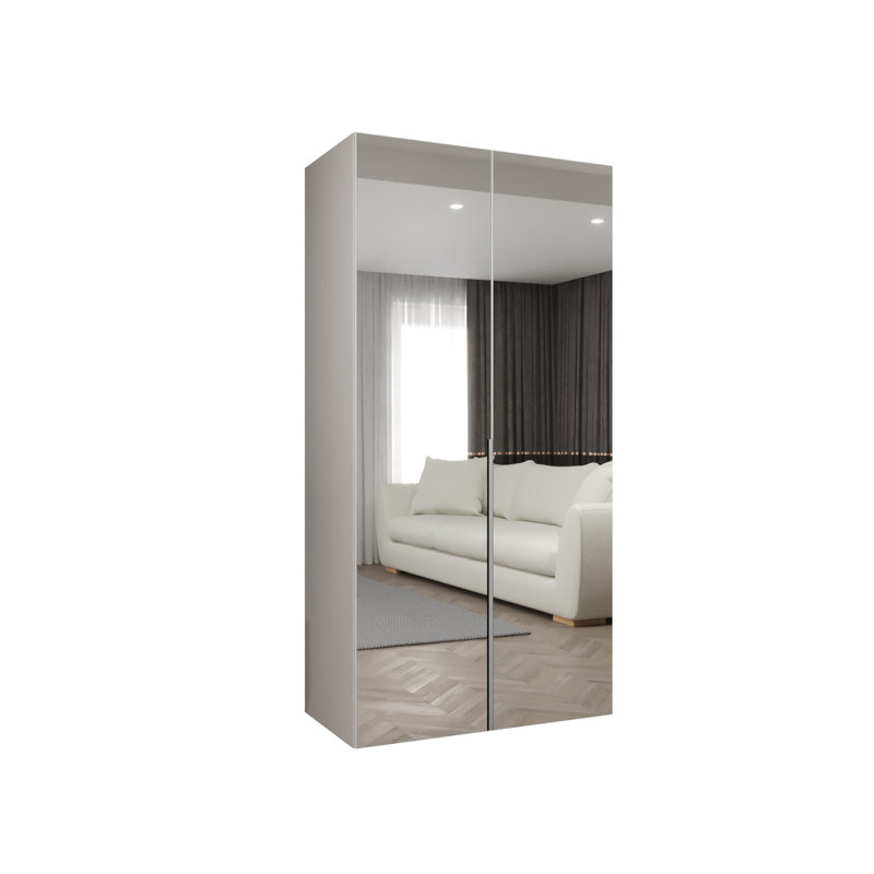 Manufactured Wood Wardrobe, White Matt/Cashmere