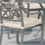 Chaise de salle à manger d'extérieur en fonte d'aluminium thermolaquée avec coussin-110762669