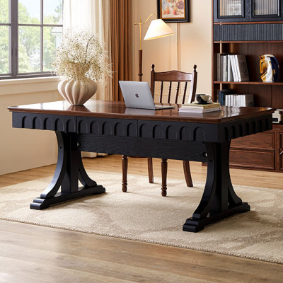 Retro style home desk and chair set
