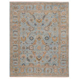 Wentworth-Wilona Hand Knotted Wool Oriental Area Rug in Blue