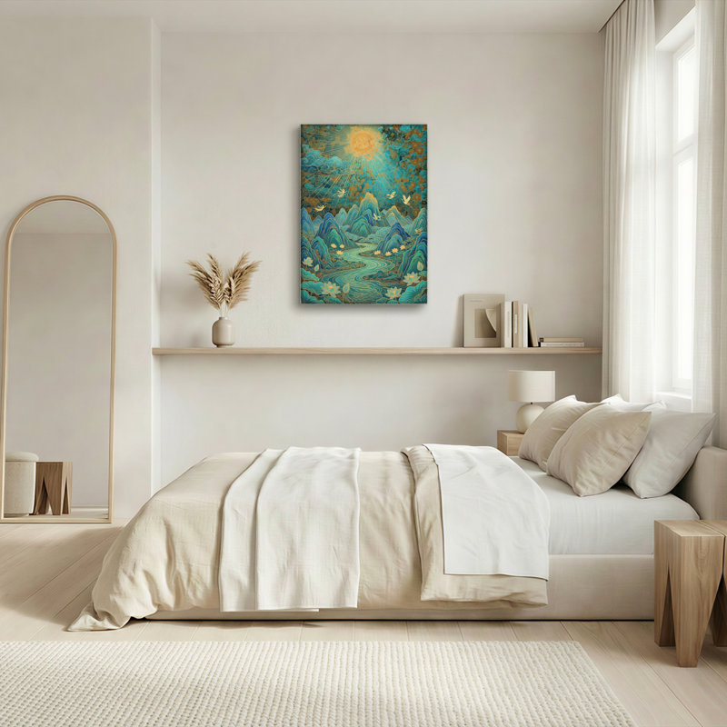 Ensemble de 1 tableau sur toile « Rivière de montagne », H 48 po x l 32 po, Wrapped Canvas