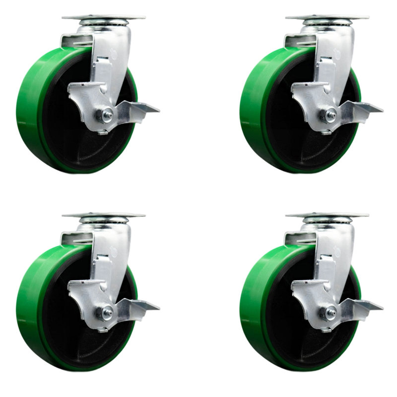 Poly sur roulettes en fonte, Vert