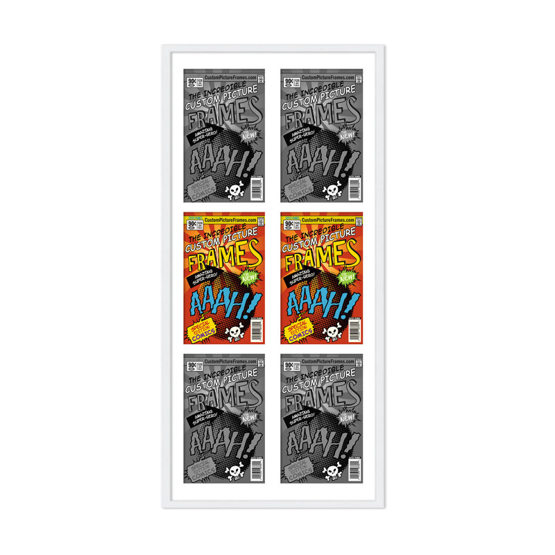Cadre photo Collage, 20 po x 38,5 po, 7,75 po x 10,5 po, Blanc et blanc