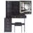 37" Middle Size Left Bedside Cabinet Vanity Table + Cushioned Stool Dresser Set, 2 AC+2 USB Socket, Hair Dryer Stand, Large Touch Control LED Sliding Mirror, 3-Color Switch, EPA, GCC, UL Certificate-1773228989