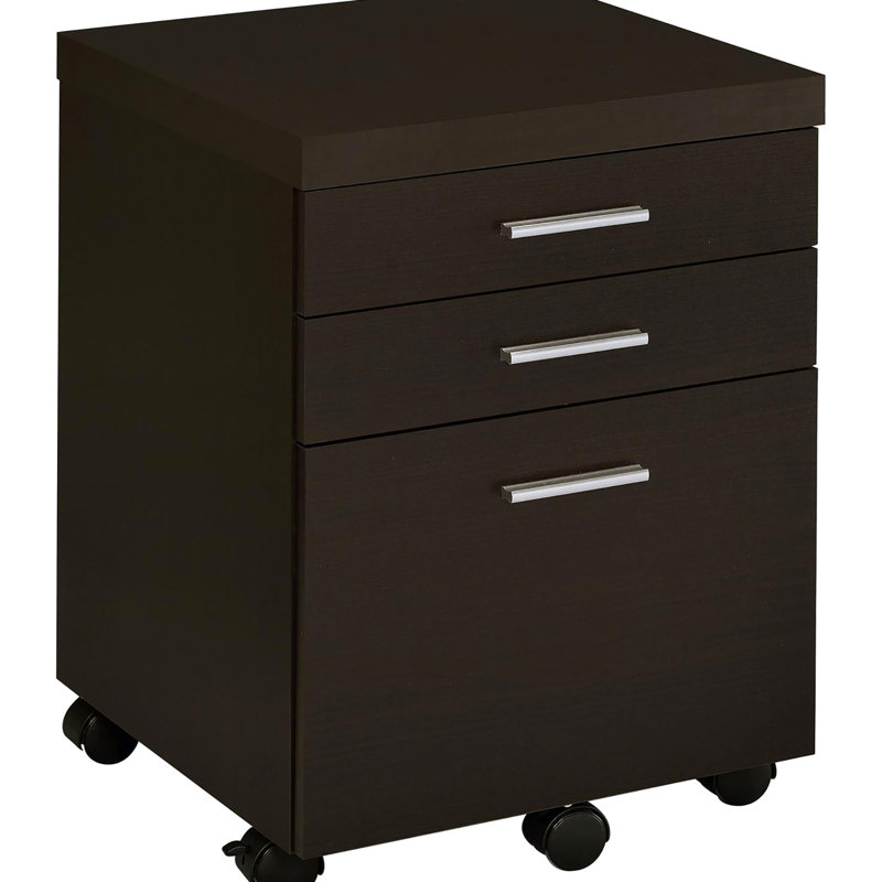 Cappuccino 3-Drawer File Cabinet