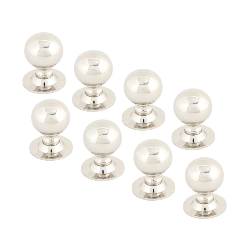 Polished Nickel Ball Cabinet Knob 31mm Set of 8