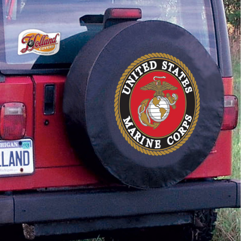 Housse de roue de cravate US Military, Noir, M, Corps de marine