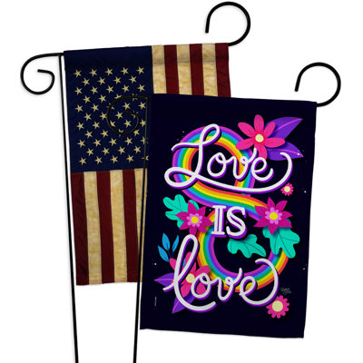 Drapeau de jardin en polyester 2 côtés 18,5 x 13 po