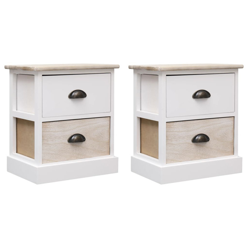 Almus 38cm W Solid Wood Bedside Table