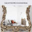 Large Vintage Arch French Shield Wall Mirror Decor 19Th Century Champagne Gold Art