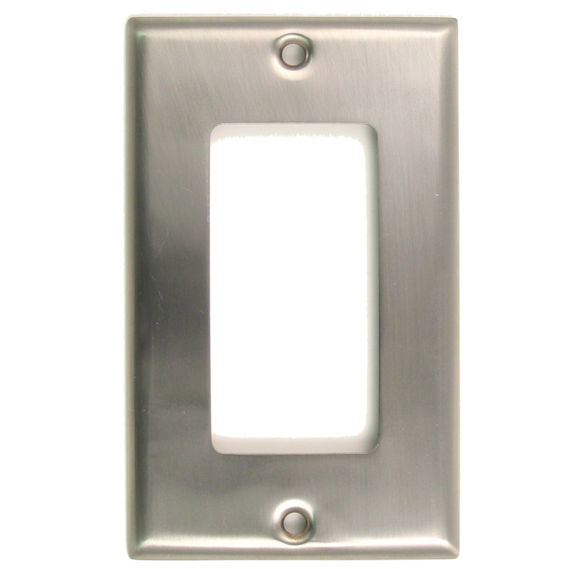 No Subject 1 - Gang Rocker Standard Wall Plate, Satin Nickel