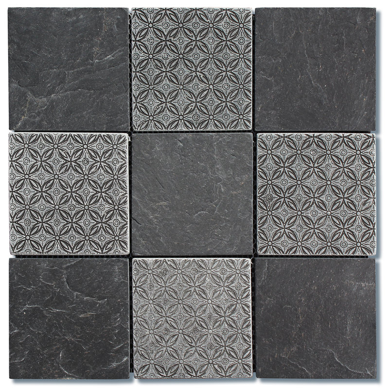 Carreau de mosaïque en pierre naturelle 4 po x 4 po pour mur et plancher