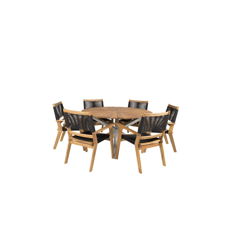 Orion 6 - Person Patio Dining Set with Round Table