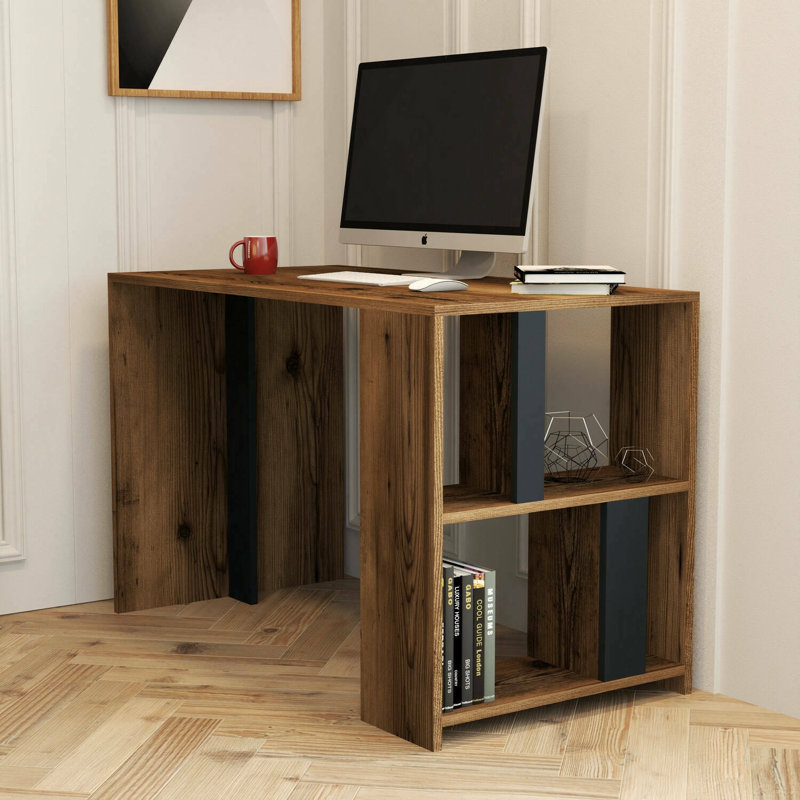 Muir Writing Desk, Walnut/Anthracite