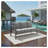 73" All-Weather Aluminum Patio Sofa, 3 Seat Outdoor Couch With  Thick Dark Gray Cushions & Gray Frame-1812508269-1812508256
