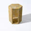 Table d'appoint en marbre naturel, table de bout hexagonale avec finition polie, socle en pierre géométrique moderne et table de chevet pour le salon-724256984-724257007-724257004