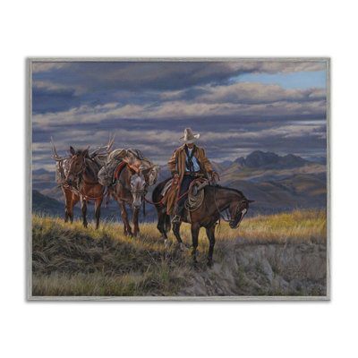 Sauntering Cowboy & Horses Framed Giclee Art by David Graham