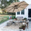 Parasol rond en porte-à-faux beige 11 pi Yatra, sans base-924852047