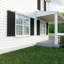 Rustic Three Board Joined Board-n-Batten Faux Wood Shutters w/End Batten (Per Pair)-71288481-88966214-88966220