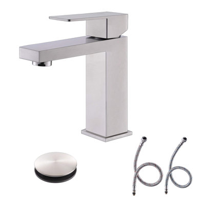 Single-Hole Bathroom Faucet with Drain Assembly