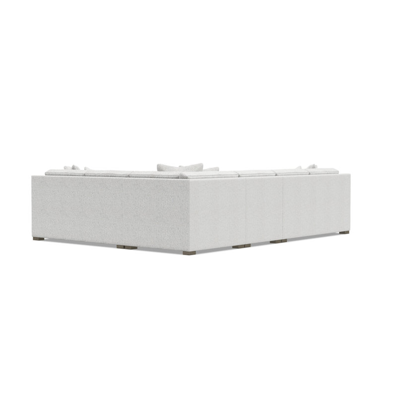 Kelsey Sectional, White/Cream Polyester