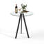 Table basse ronde, ensemble de 1 table de salle à manger, table de cuisine moderne en verre, plateau de table rond en verre trempé 31,5 po, pieds de table en métal transparent pour petits espaces, bistro, café-797618100