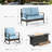 4 - Person Patio Furniture Outdoor Conversation Sets With Fire Pit Table-1550974475