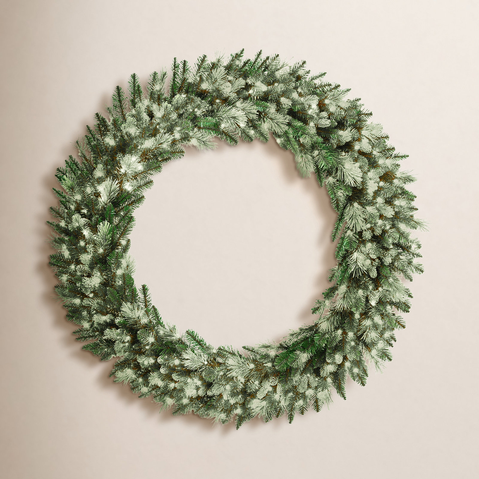 60" Pre-Lit Pine Wreath