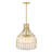 Aukerman 60 Watt 1-Light Bell Pendant with Etched Opal Glass Shade and Metal Outer Cage-718103942-718103937