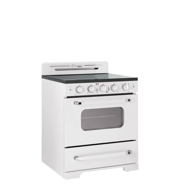 Unique Classic Retro 30 inch 3.9 cu/ft Freestanding 5-Element Electric Range with Convection Oven, Green