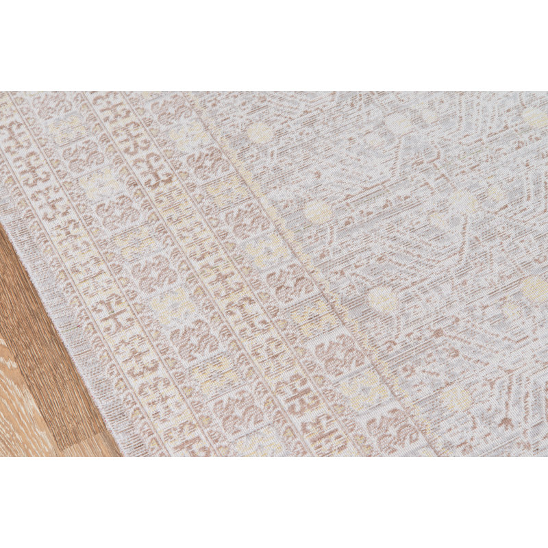 Tapis gris tissé à la machine Vierzon, Rectangle 2 pi x 3 pi
