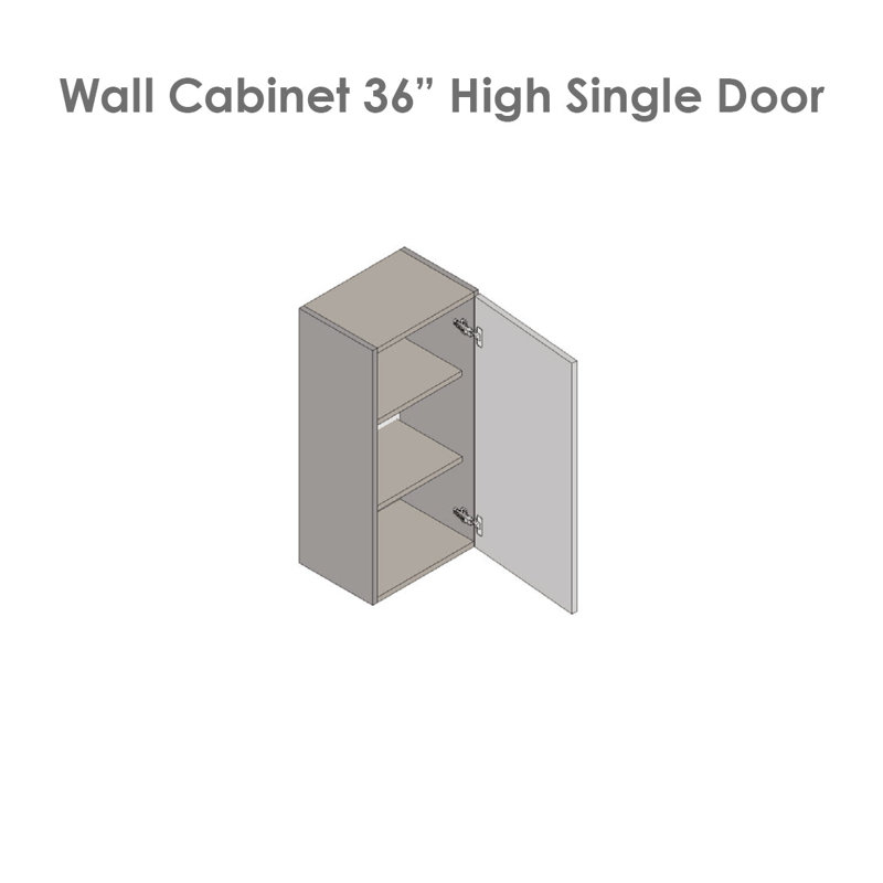 Armoire murale standard à panneau de particules l 24 po prête à assembler, Gris lustré, H 36 po x l 24 po