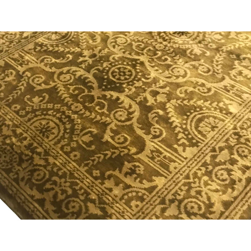 Hand-Knotted High-Quality Gold and Gold Area Rug
