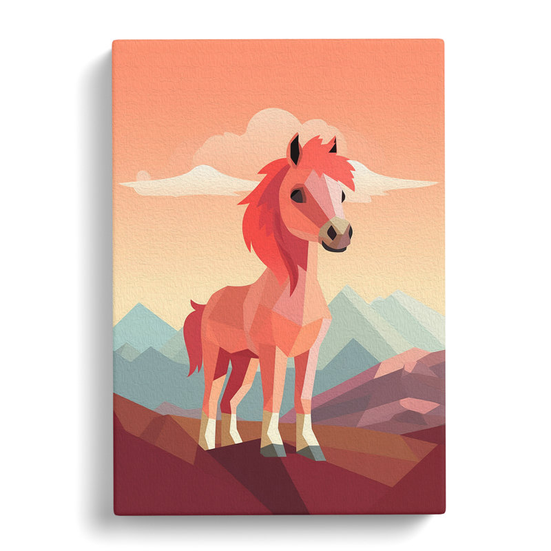 Pony Minimalism No.3 - No Frame Print, 76cm H x 50cm W x 3cm D