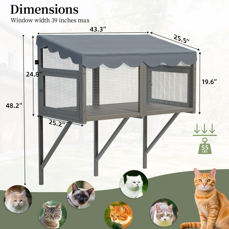 Boîtier en bois pour fenêtre Catio