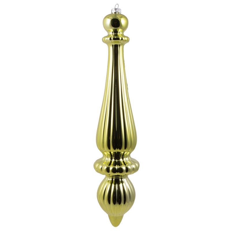 Ornement de Noël en forme de goutte 14 po UV, Lime brillant