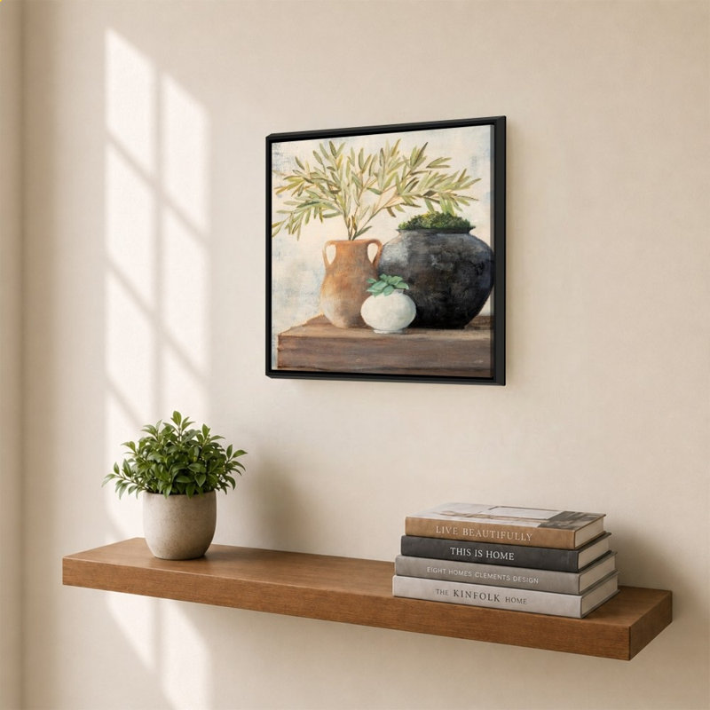«Calm Still Life II» par Julia Purinton - impression sur toile, Black