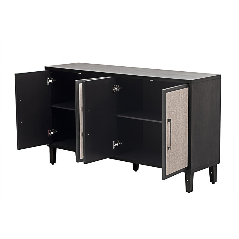 Buffet décoratif 4 portes Kaireece, Beige