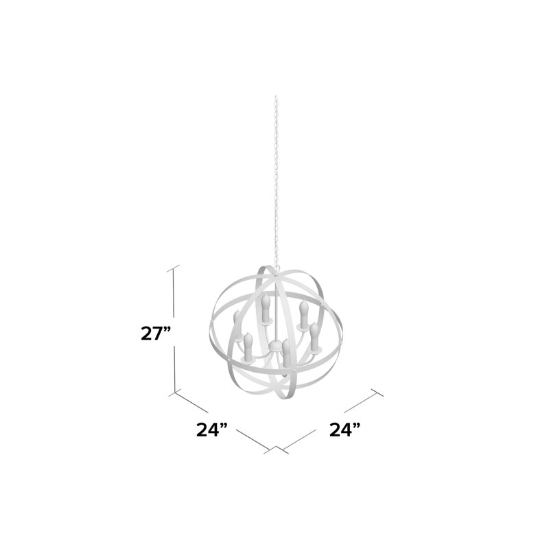 Genna 6 - Light Lantern Globe Chandelier