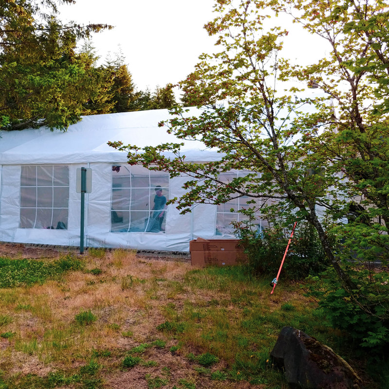 White 10x20 FT Outdoor Canopy Tent with Sidewalls and Windows