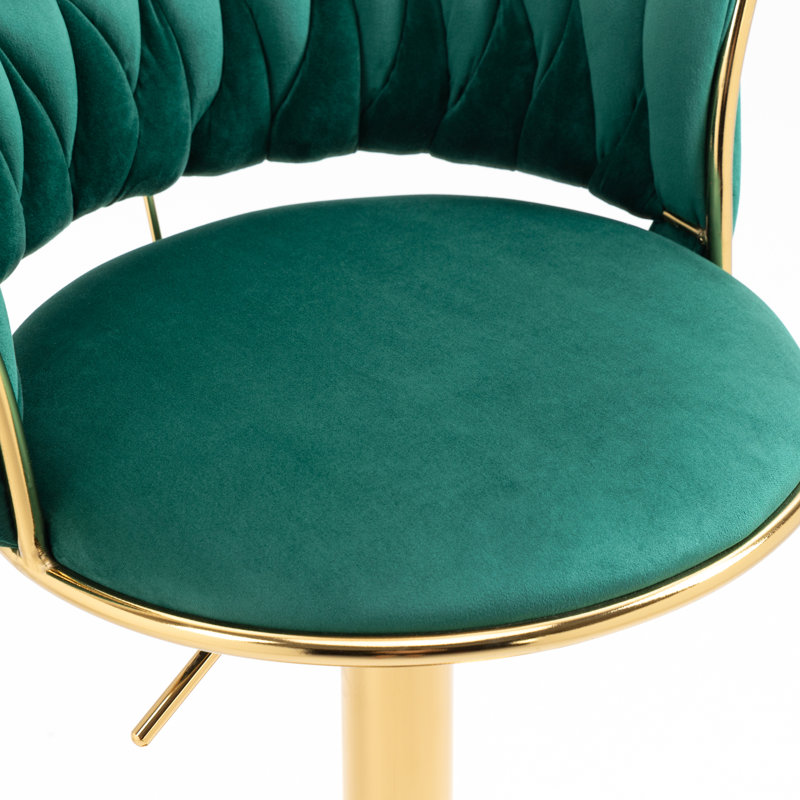 Tabouret de bar Christal, Or, Vert foncé