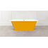 Painted York 68-1/2" X 31-1/4" Freestanding Soaking Bathtub with Pedestal Base in Volcanic Limestone with Overflow Hole