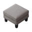 Repose-pieds en tissu gris clair
