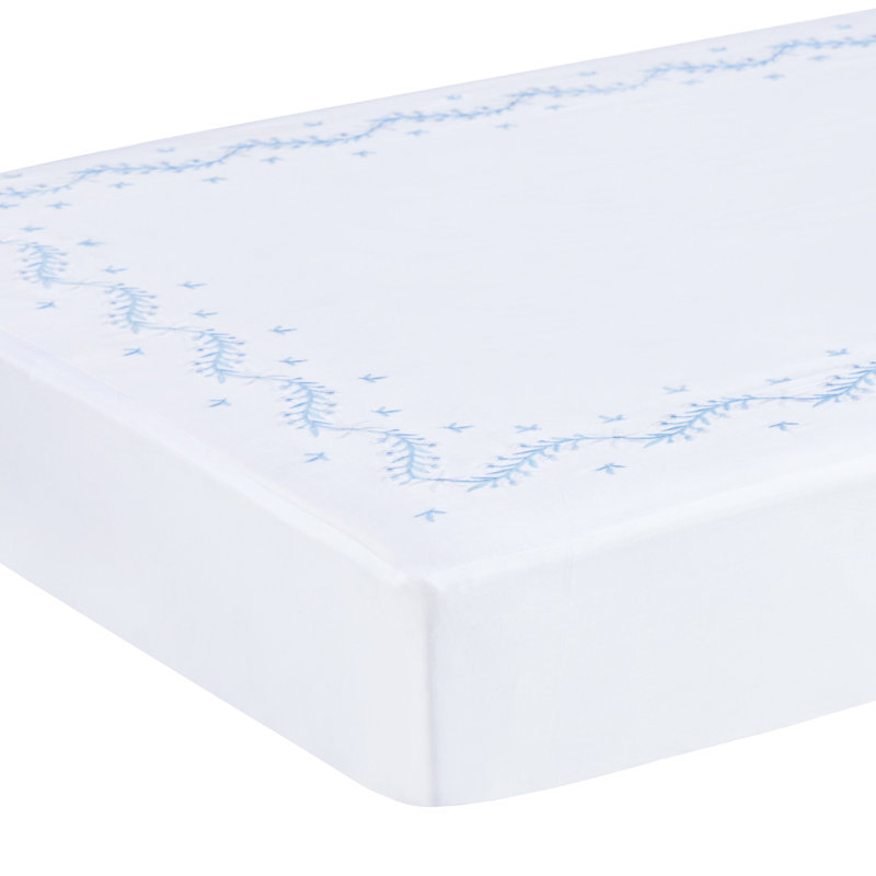 Drap de lit de bébé brodé Sky