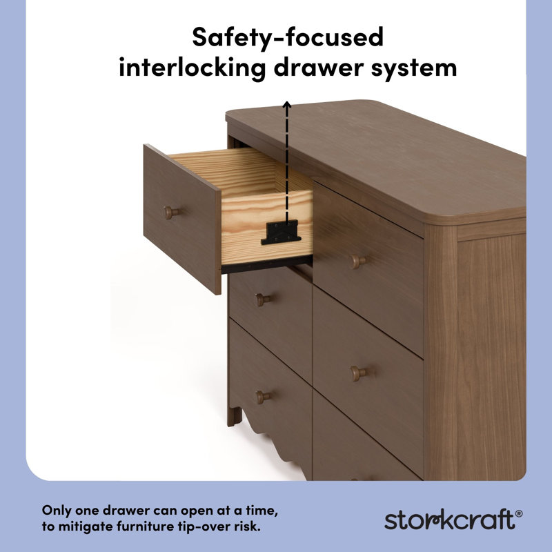 Storkcraft Casablanca 6 Drawer Kids Dresser