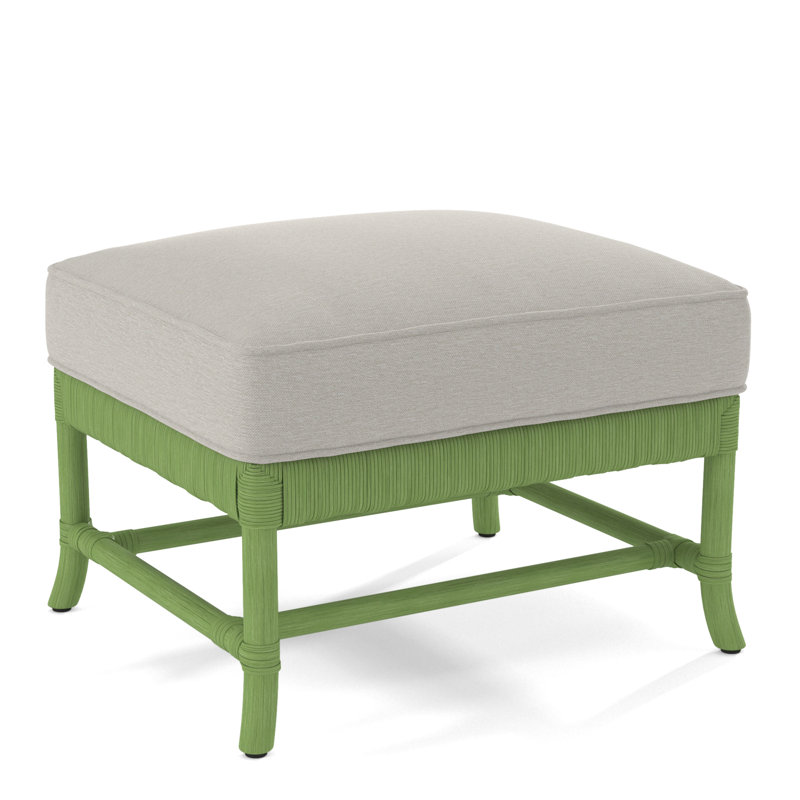 Lafayette Ottoman, Frost White, White Performance Fabric; 0851-94