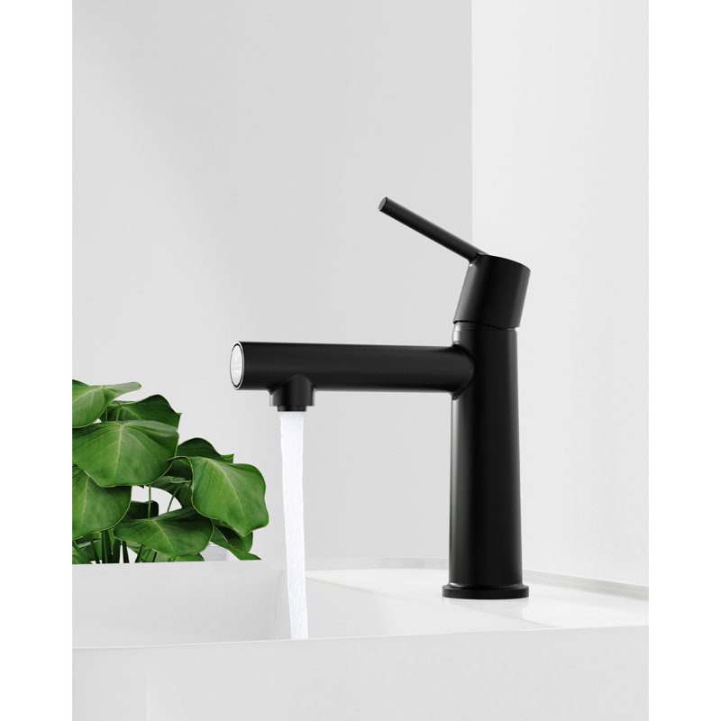 Robinet de salle de bain noir mat, fixation sur comptoir à 1 trou, interrupteur de débit et de fontaine, robinet de lavabo à installer, à deux modes de fonctionnement, corrosion, installation automatique