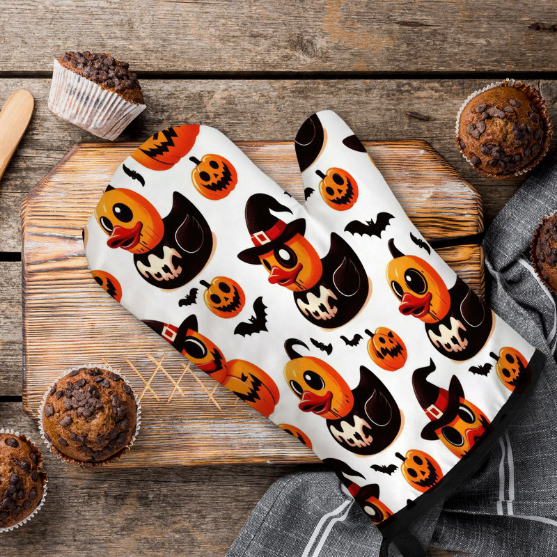 Ghostly Ducks Oven Mitt Cotton Twill