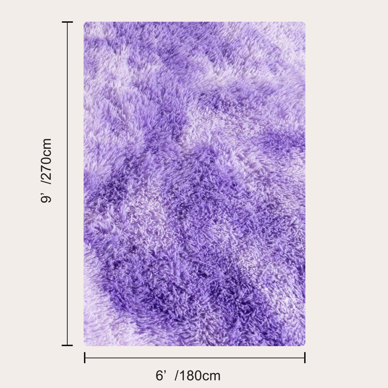Super Soft Tie-Dyed StarPurple Rug 6x9 ft, Oversized Living Room Rug, Thick Pile Rug, Fluffy Tufted Room Rug For Room Bedroom Large Cozy Fuzzy Rug Room Home Decor Aesthetic Soft Non Slip Rug Decor Aesthetic, Christmas Decor, Halloween Decor