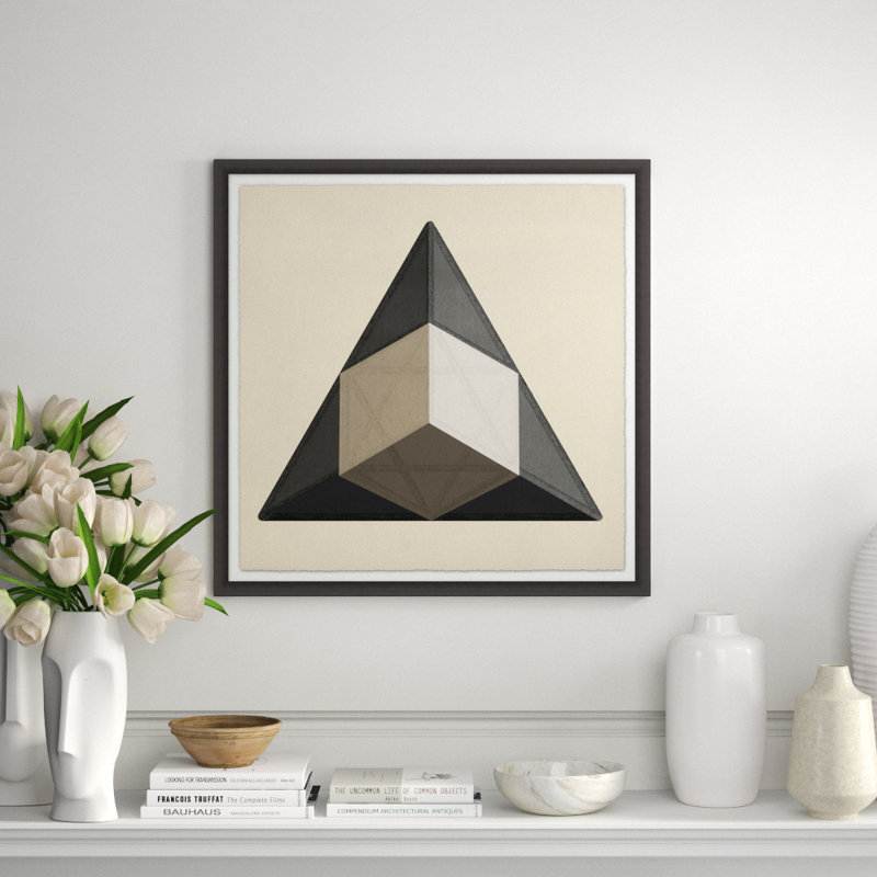 Translucent Form 1' Framed Graphic Art Print on Glass